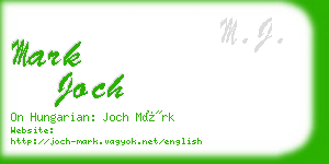 mark joch business card